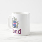 Wappen Islands Kaffeetasse (Vorderseite Links)