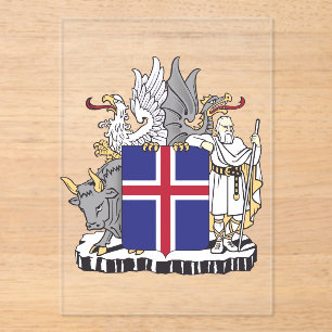 Wappen Islands Mythische Wächter Kunst Acryleinladungen