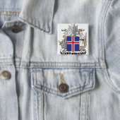 Wappen Islands Mythische Wächter Kunst Button (Beispiel)