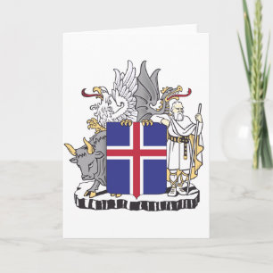 Wappen Islands Mythische Wächter Kunst Karte