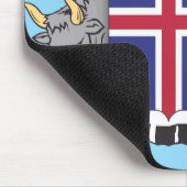 Wappen Islands Mythische Wächter Kunst Mousepad (Ecke)