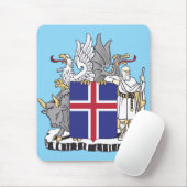 Wappen Islands Mythische Wächter Kunst Mousepad (Mit Mouse)