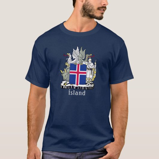 Wappen Islands T-Shirt (Vorderseite)