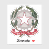 Wappen Italiens Aufkleber (Blatt)