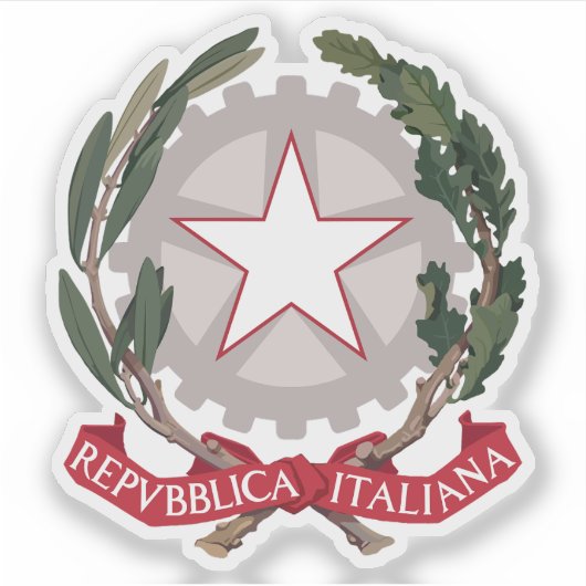 Wappen Italiens Aufkleber (Vorderseite)