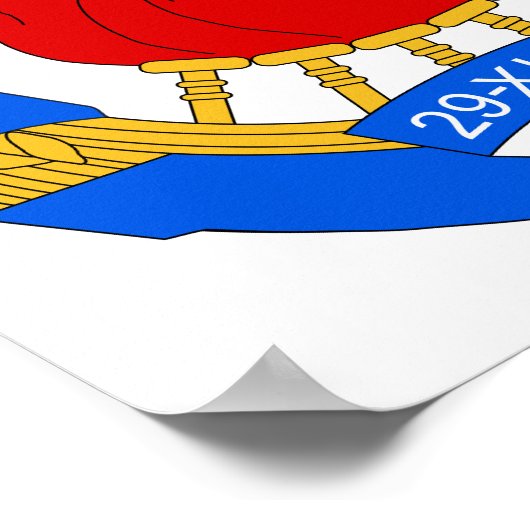 Wappen Jugoslawiens (1945-1992) Poster (Ecke)