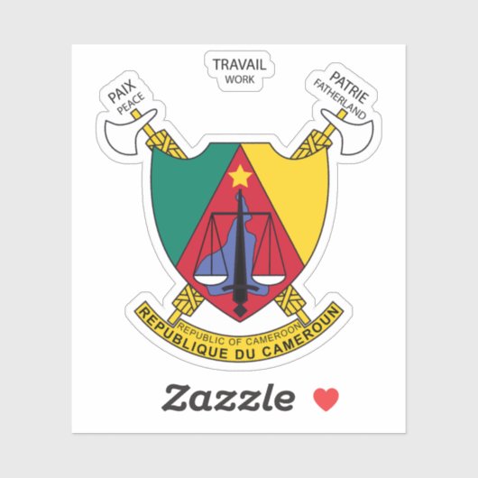 Wappen Kameruns Aufkleber (Blatt)