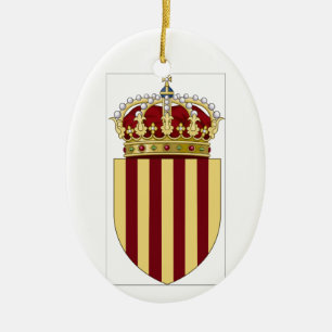 Wappen Kataloniens (Spanien) Keramik Ornament