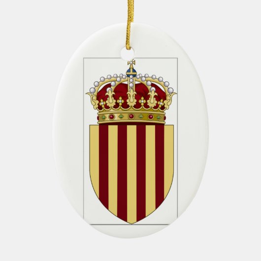 Wappen Kataloniens (Spanien) Keramik Ornament (Vorne)