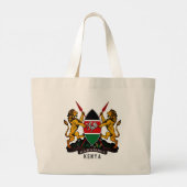 Wappen Kenias Jumbo Stoffbeutel (Rückseite)