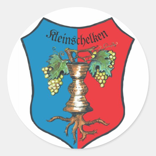 Wappen Kleinschelken Runder Aufkleber (Vorderseite)