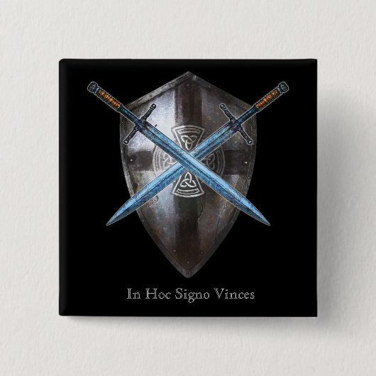 Wappen Knopf - in hoc Signo Vinces Button (Vorderseite)