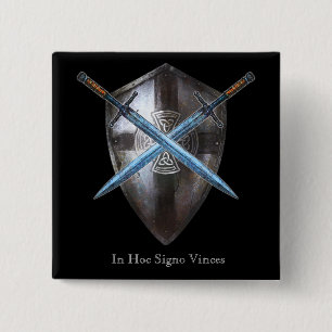 Wappen Knopf - in hoc Signo Vinces Button