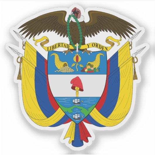 Wappen Kolumbiens Aufkleber (Vorderseite)