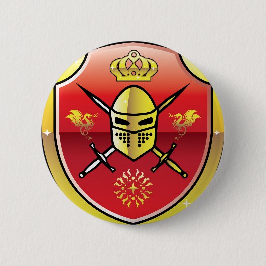 Wappen königliches Ritterlogo Button (Vorderseite)