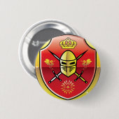 Wappen königliches Ritterlogo Button (Vorne & Hinten)