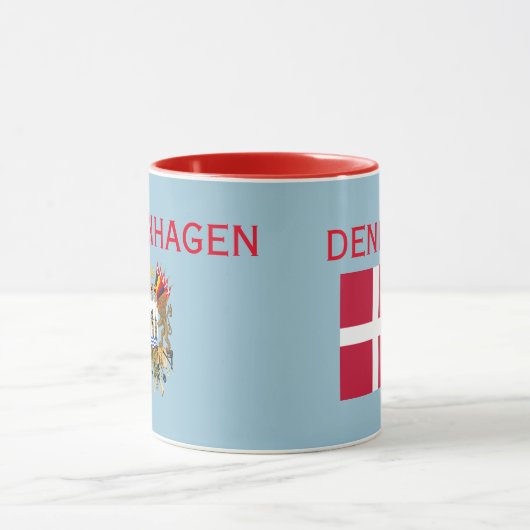 Wappen Kopenhagens Dänemark u. Flaggen-Tasse Tasse (Zentrum)