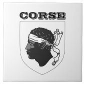 Wappen Korsikas (Frankreich) Fliese (Vorderseite)