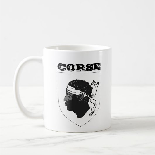 Wappen Korsikas (Frankreich) Kaffeetasse (Links)