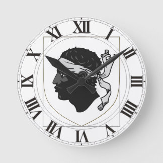 Wappen Korsikas Frankreich Runde Wanduhr