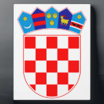 Wappen Kroatiens, Kroatische Embleme, Hrvatska Fotoplatte<br><div class="desc">Wappen der Republik Kroatien (Grb Republike Hrvatske) - Kroatische Emblem Kroatia,  Flaggen,  Kroaten,  Kroaten,  Kroaten,  Zagreb,  hrvatska, Souvenir, Souvenirs</div>