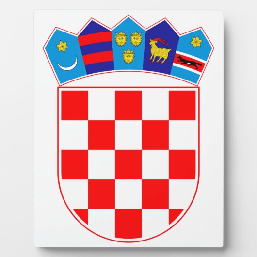Wappen Kroatiens, Kroatische Embleme, Hrvatska Fotoplatte (Vorderseite)