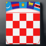 Wappen Kroatiens, Kroatische Embleme, Hrvatska Fotoplatte<br><div class="desc">Wappen der Republik Kroatien (Grb Republike Hrvatske) - Kroatische Emblem Kroatia,  Flaggen,  Kroaten,  Kroaten,  Kroaten,  Zagreb,  hrvatska, Souvenir, Souvenirs</div>