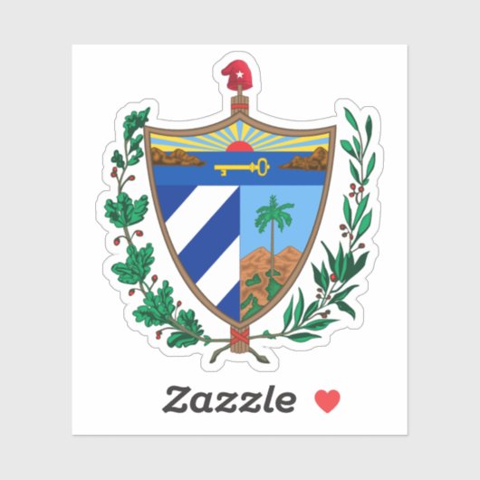 Wappen Kubas Aufkleber (Blatt)