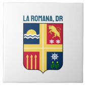 Wappen - La Romana, Dominikanische Republik Fliese (Vorderseite)