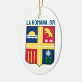 Wappen - La Romana, Dominikanische Republik Keramik Ornament (Links)