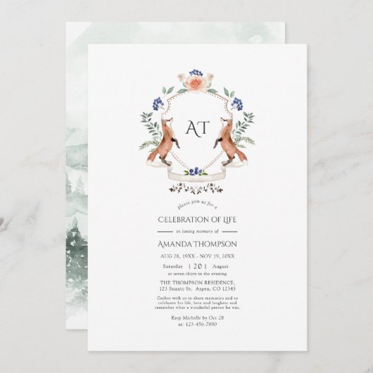 Wappen Laurel Einladung (Vorne/Hinten)