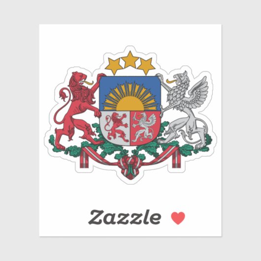 Wappen Lettlands Aufkleber (Blatt)