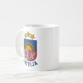 Wappen Lettlands Kaffeetasse (Vorderseite Links)