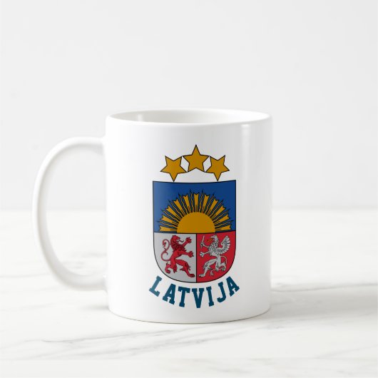 Wappen Lettlands Kaffeetasse (Links)