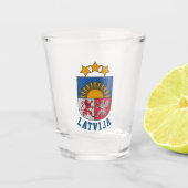 Wappen Lettlands Schnapsglas (Vorderseite)