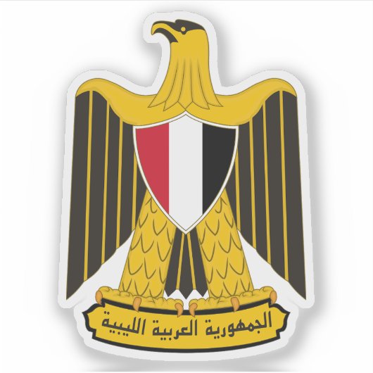 Wappen Libyens (1969-1972) Aufkleber (Vorderseite)