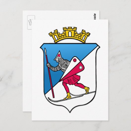 Wappen Lillehammers Norwegen Wappenkunde Postkarte (Vorne/Hinten)