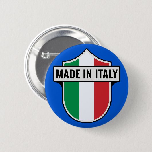 Wappen "Made in Italy" Button (Vorne & Hinten)
