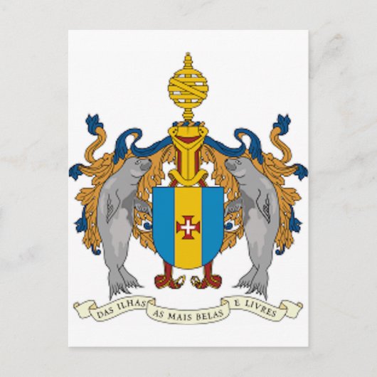 Wappen Madeiras (Portugal) Postkarte (Vorderseite)