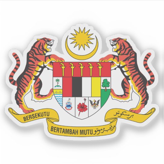 Wappen Malaysias Aufkleber (Vorderseite)