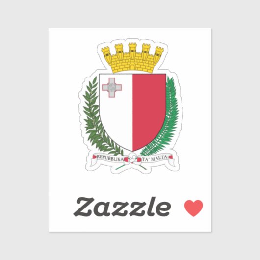 Wappen Maltas Aufkleber (Blatt)