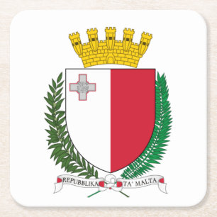Wappen Maltas Rechteckiger Pappuntersetzer