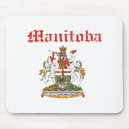 Wappen Manitobas Kanada Entwurf Mousepad (Vorne)
