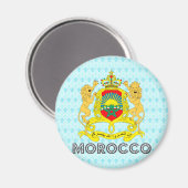 Wappen Marokkos Magnet (Vorderseite/Rückseite)