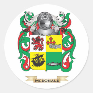 Wappen McDonald (Schiefer) (Familienwappen) Runder Aufkleber