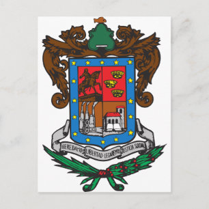 Wappen Michoacan Offiziell Mexico Symbol Logo Postkarte