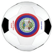 Wappen mit Flagge von Belize Fußball (Gedreht)
