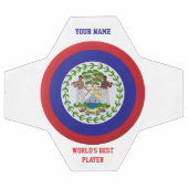 Wappen mit Flagge von Belize Fußball (Flach)