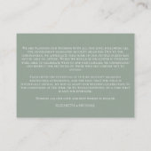 Wappen mit grüner Blattfarbe Monogramm Coronavirus Begleitkarte (Rückseite)