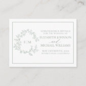 Wappen mit grüner Blattfarbe Monogramm Coronavirus Begleitkarte (Vorderseite)